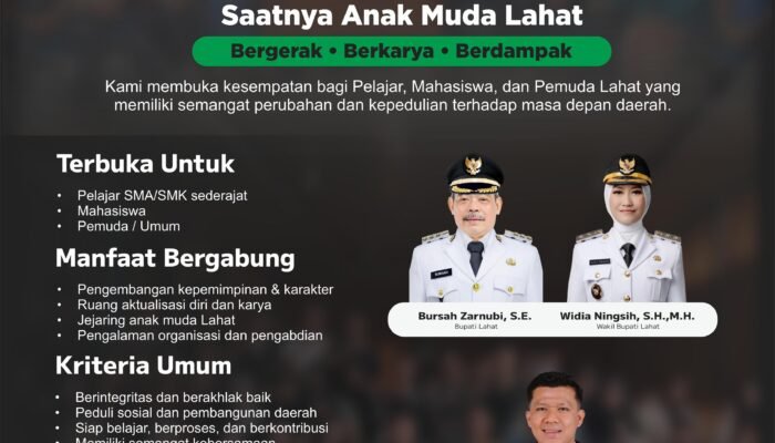 ANAK MUDA LAHAT BUKA REKRUTMEN: GENERASI MUDA DIDESAK TAK LAGI MENUNGGU, TAPI MENGGERAKKAN PERUBAHAN